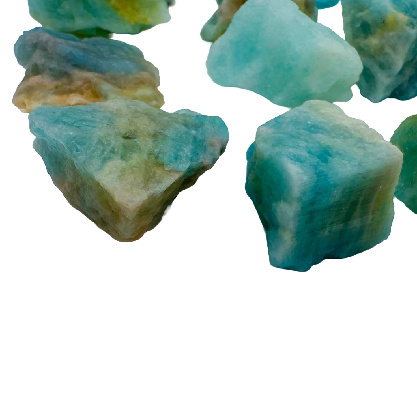 Base detail of Grade AA Aquamarine raw