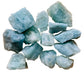 Detail shot of Grade AA Aquamarine raw under natural light