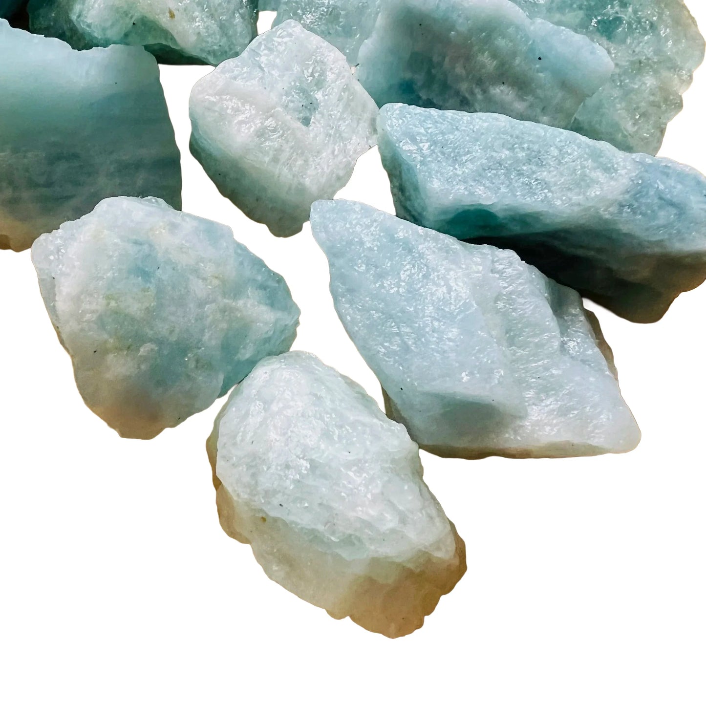 Full profile of Grade AA Aquamarine raw ready to ship from Beyond Bohemian