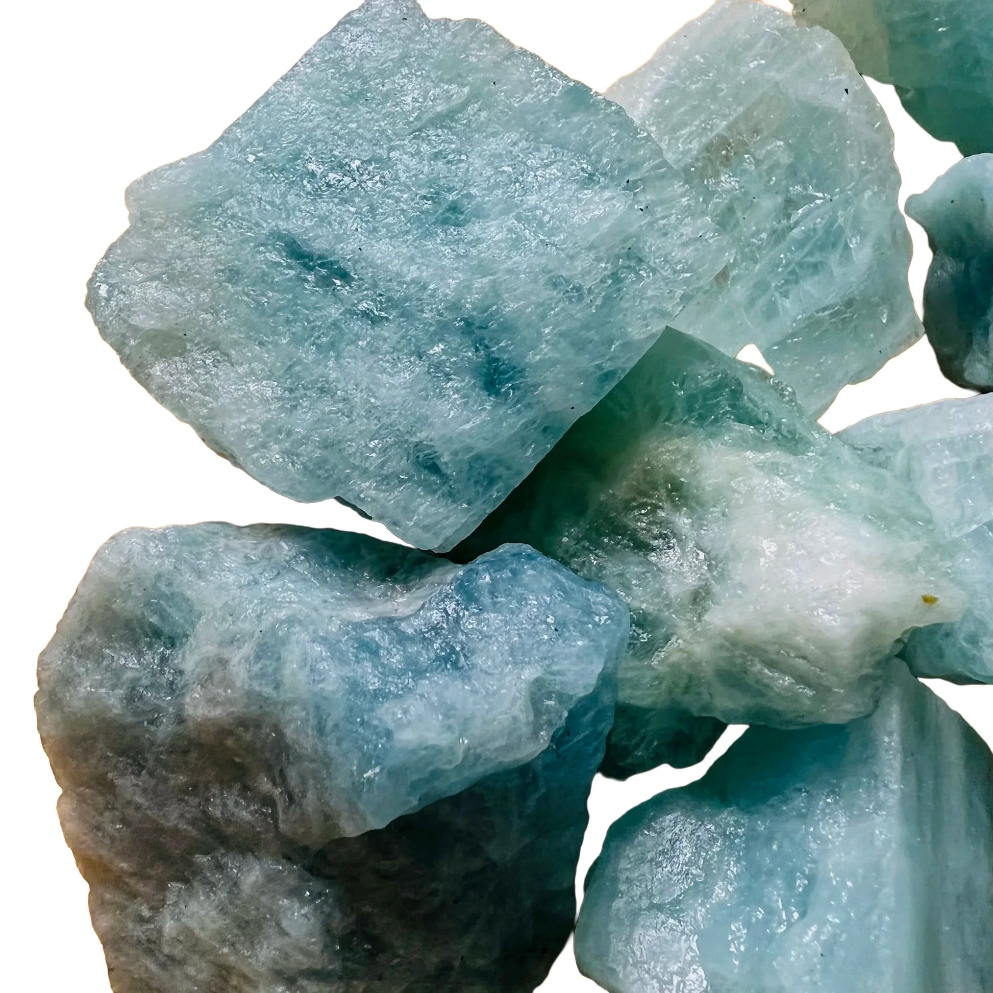 Full profile of Grade AA Aquamarine raw ready to ship from Beyond Bohemian