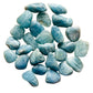 Full profile of Grade AAA Aquamarine tumbled stone ready to ship from Beyond Bohemian