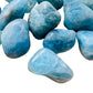 Full profile of Grade AAA Aquamarine tumbled stone ready to ship from Beyond Bohemian