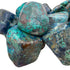 Profile shot of Grade AA Azurite tumbled stone, showing characteristic finish.