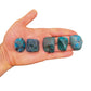 Full profile of Grade AA Azurite tumbled stone ready to ship from Beyond Bohemian