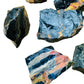 Rear view of Black Onyx raw stone, Brazil-sourced.
