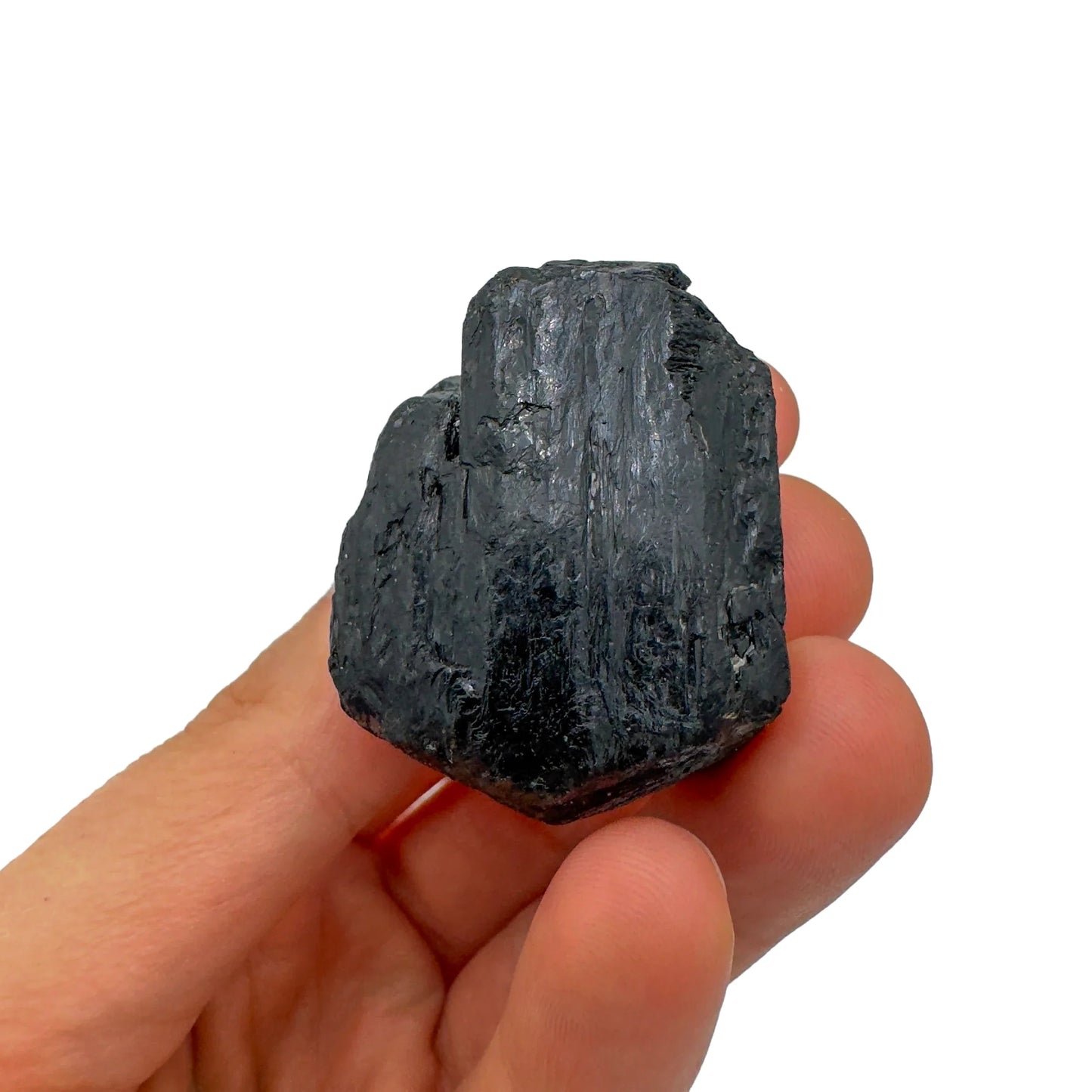 Base detail of Grade AA Black Tourmaline raw
