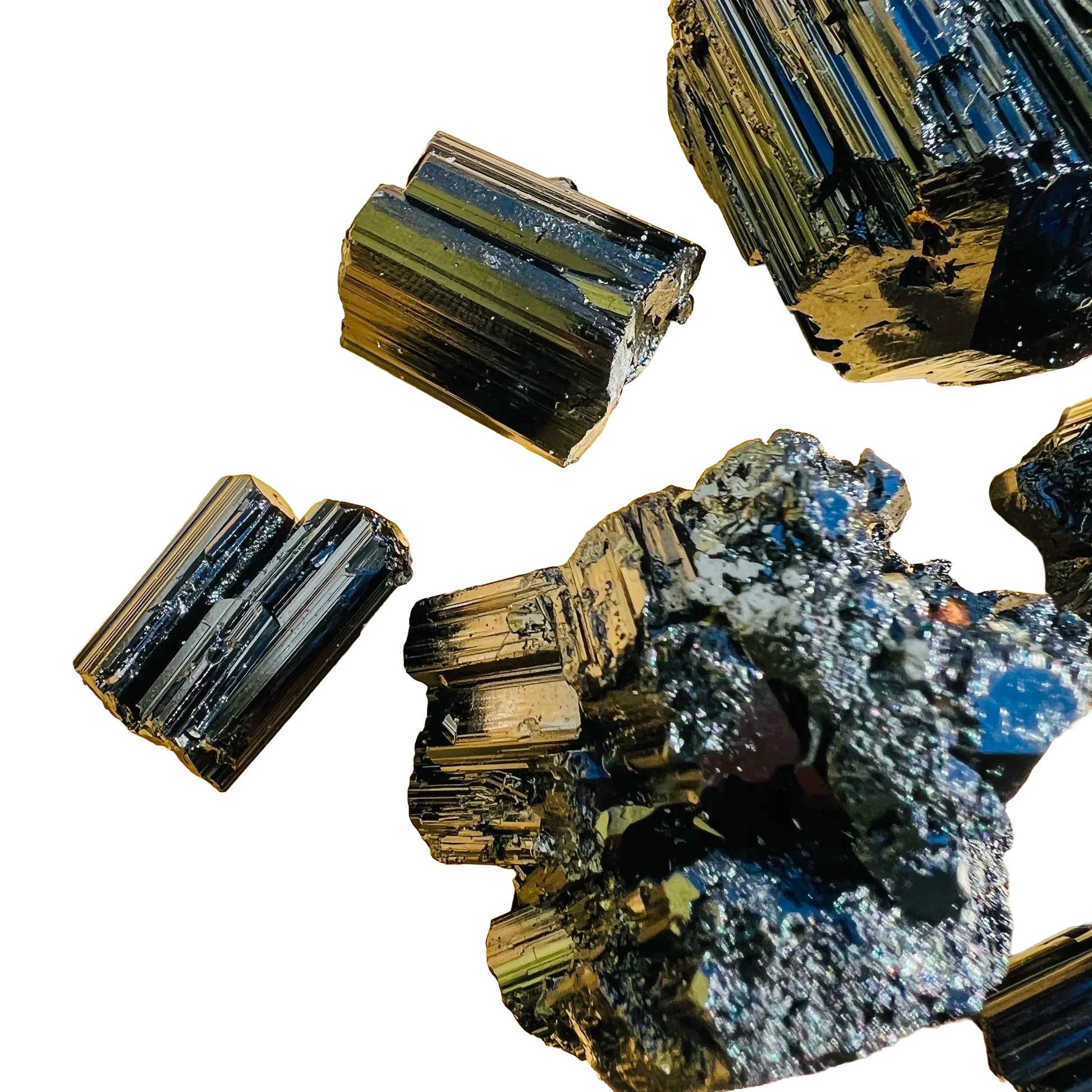 Base detail of Grade AAA Black Tourmaline raw