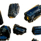 Back view of Grade AAA Black Tourmaline raw showing natural surface