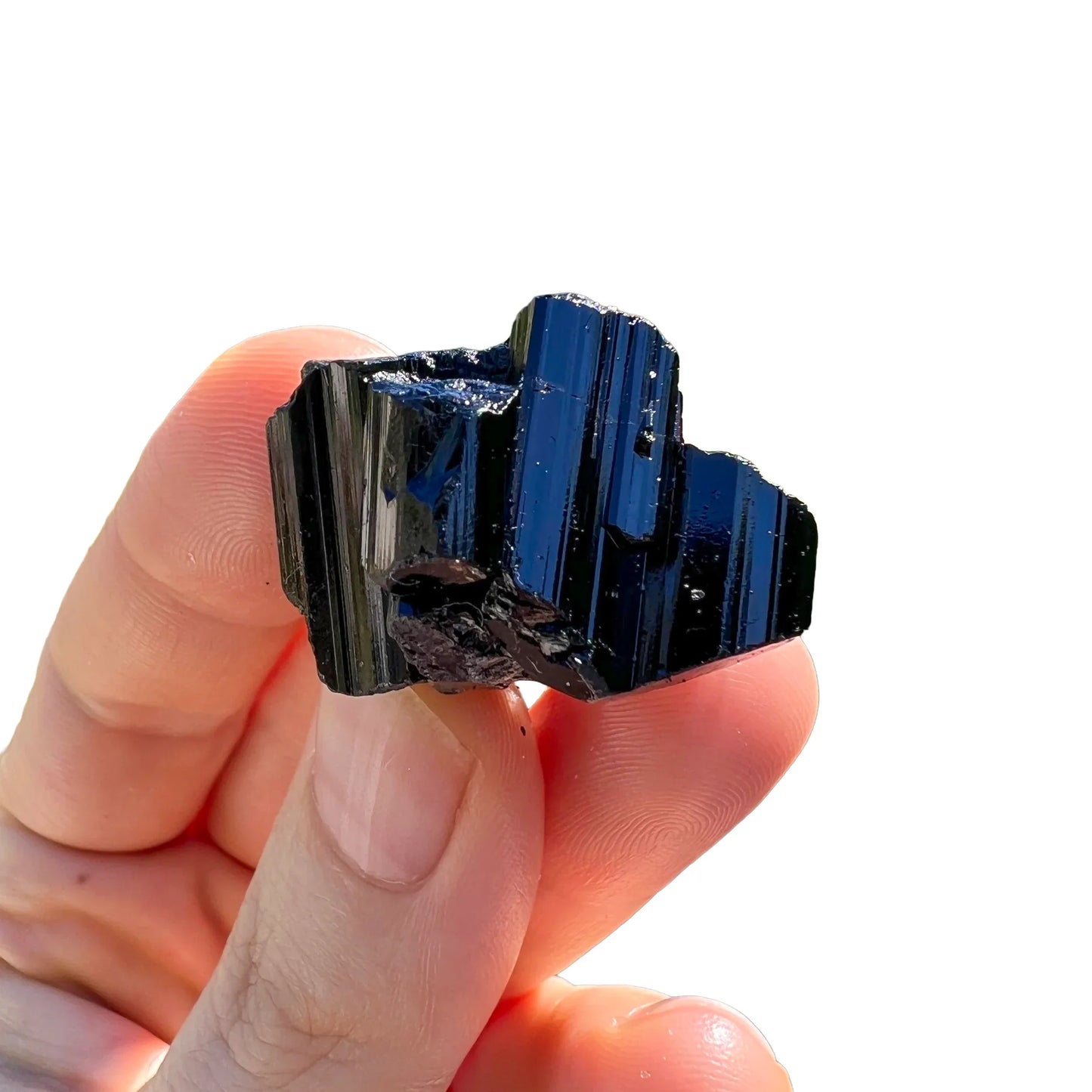 Full profile of Grade AAA Black Tourmaline raw ready to ship from Beyond Bohemian