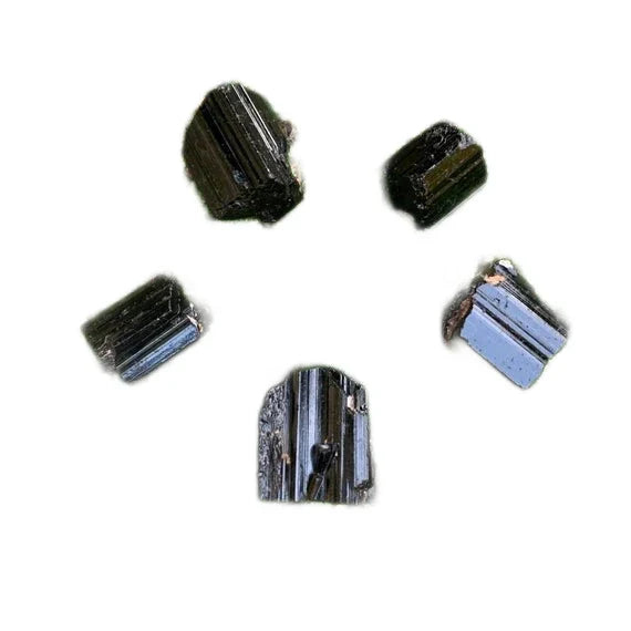 Full profile of Grade AAA Black Tourmaline raw ready to ship from Beyond Bohemian