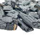 Underside detail of Black Tourmaline raw stone, from Brazil, showing natural variation.