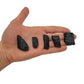 Back view of Grade AA Black Tourmaline raw showing natural surface