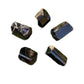 Side angle of Grade AA Black Tourmaline raw stone, from Vakinankaratra, Madagascar, turned to for Protection.