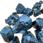 Looking down on Black Tourmaline raw stone, showing open form, linked to Protection and Grounding.