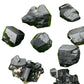 Grade aa black tourmaline raw held in hand for size reference