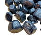 Alternate angle of Grade A Black Tourmaline raw showing overall shape
