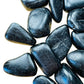 Profile shot of Black Tourmaline tumbled stone, hand-selected from Minas Gerais, Brazil.