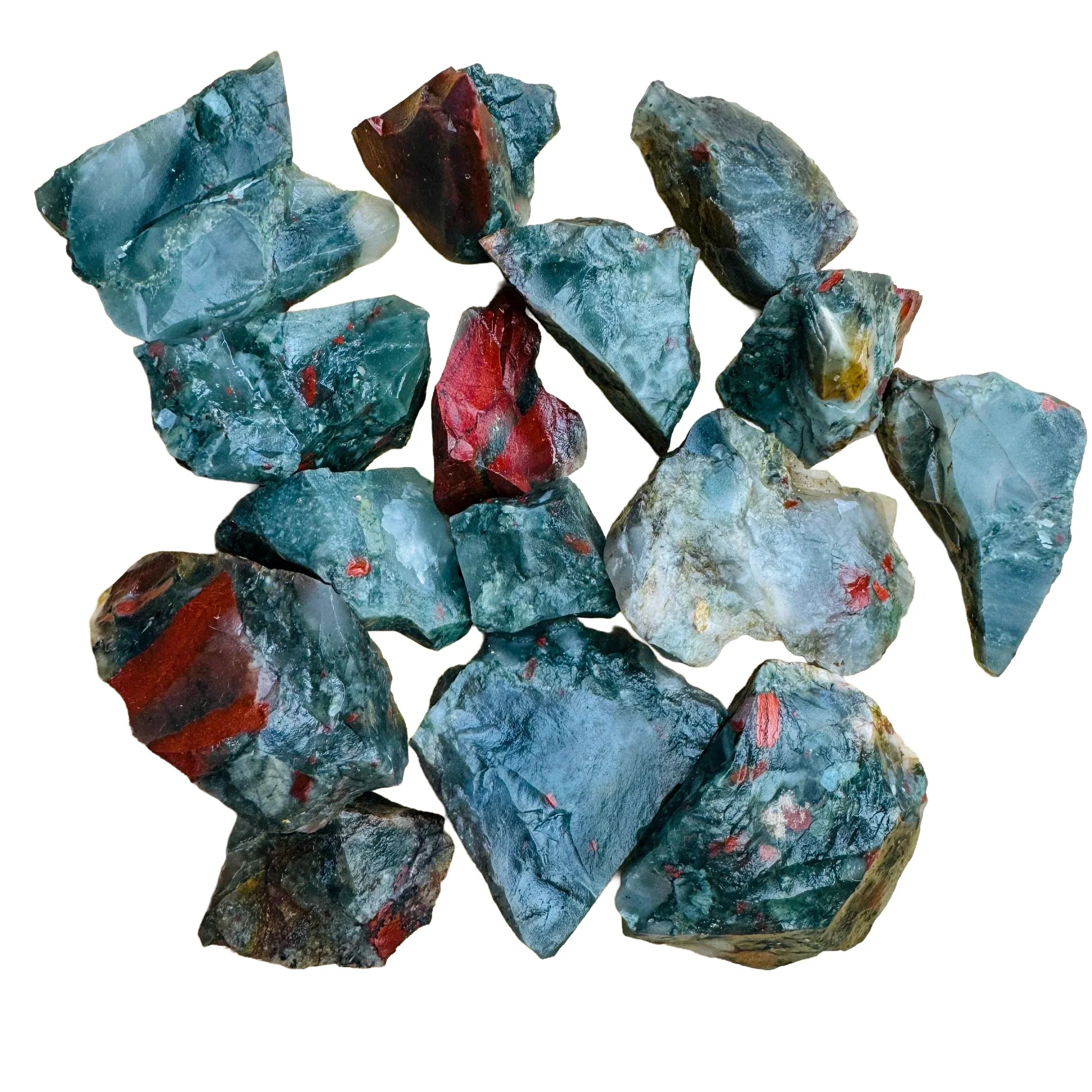 Full profile of Grade AA Bloodstone raw ready to ship from Beyond Bohemian