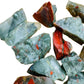 Full profile of Grade AA Bloodstone raw ready to ship from Beyond Bohemian