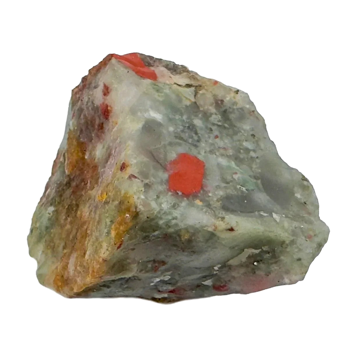 Bloodstone Raw Stones, AA Grade, Eswatini: one representative stone on a white background