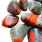 Full profile of Grade AA Bloodstone tumbled stone ready to ship from Beyond Bohemian