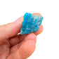 Looking down on Grade A Apatite raw stone, Madagascar-sourced, showing characteristic finish.