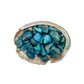 Detail capture of Apatite tumbled stone, showing natural inclusions, Madagascar-sourced.