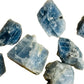 Back view of Blue Calcite raw stone, from Namibia.