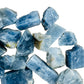 Edge-on view of Blue Calcite raw stone, associated with Stress Relief and Emotional Healing, Namibia-sourced.