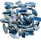 Detail of Blue Kyanite raw stone, drawn on for Confidence.