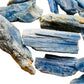 Edge view of Blue Kyanite raw stone, sourced from Minas Gerais, Brazil.