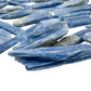 Edge-on view of Blue Kyanite raw stone, showing natural variation.