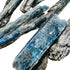 Side angle of Blue Kyanite raw stone, Zimbabwe-sourced.
