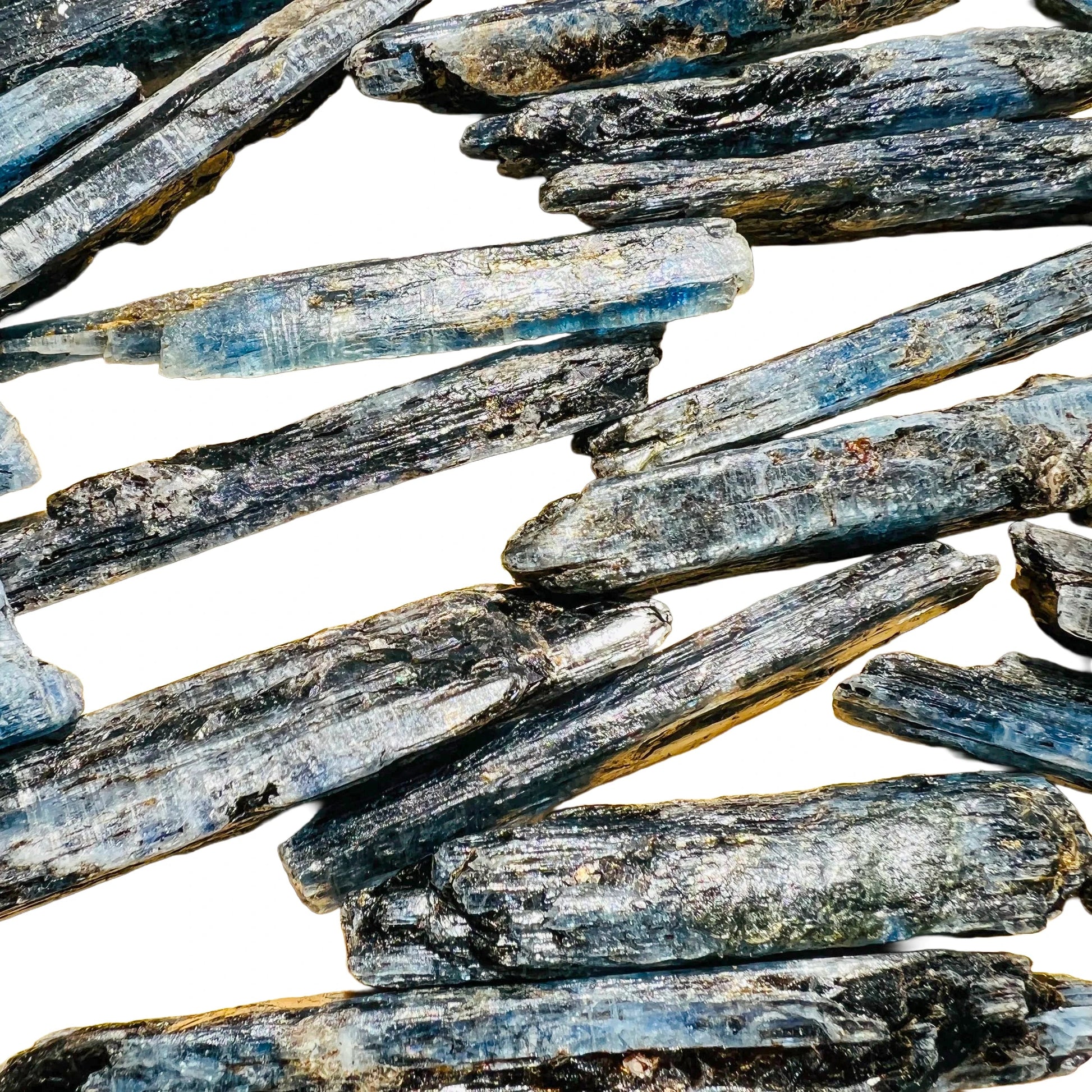 Base detail of Grade AA Blue Kyanite raw