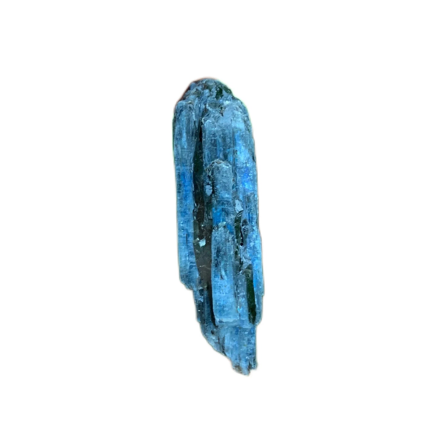 Back view of Grade AA Blue Kyanite raw showing natural surface