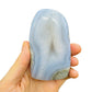 Bottom side of Blue Lace Agate specimen, sourced from Nsipe, Malawi, carried for Stress Relief.