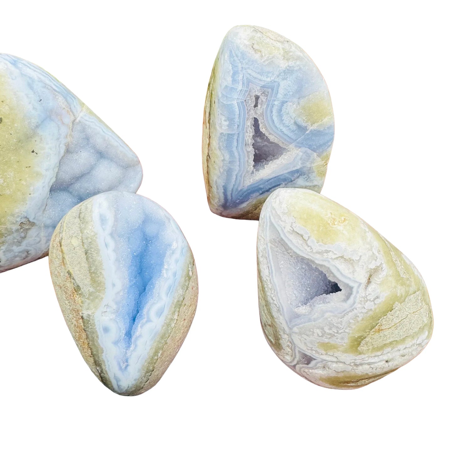 Full profile of Grade AA Blue Lace Agate freeform ready to ship from Beyond Bohemian