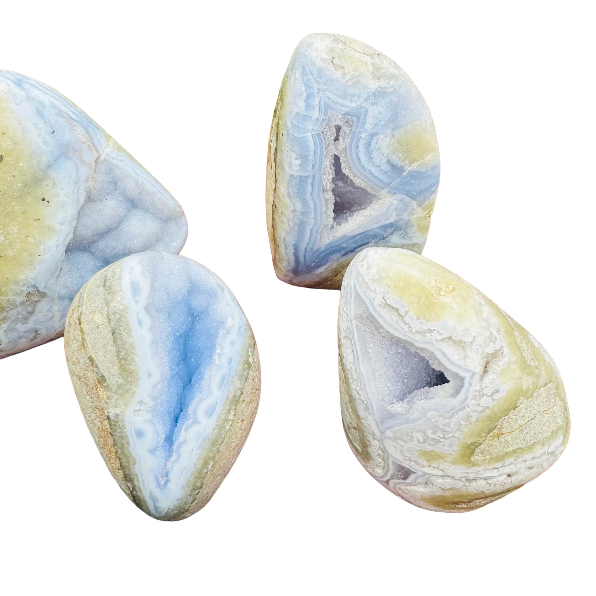 Full profile of Grade AA Blue Lace Agate freeform ready to ship from Beyond Bohemian