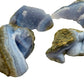 Grade aa blue lace agate geode held in hand for size reference
