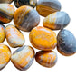 Full profile of Grade AA Bumblebee Jasper tumbled stone ready to ship from Beyond Bohemian