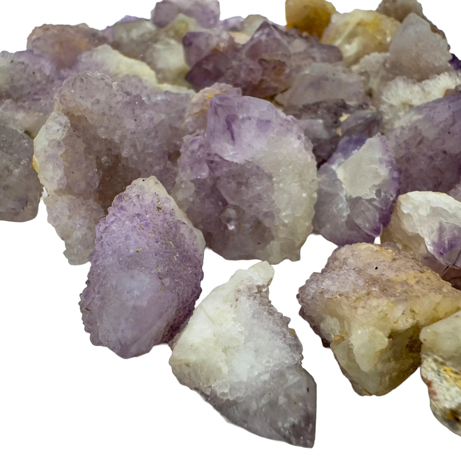 Hand-scale shot of a single Quartz raw stone South Africa-sourced.