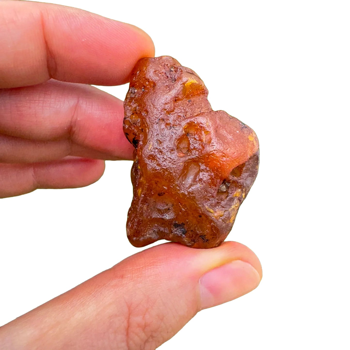 Full profile of Grade A Carnelian raw ready to ship from Beyond Bohemian