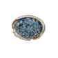 Color detail of Grade AA Celestite raw stone, often worked with for Stress Relief and Sleep, showing open form.