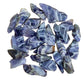 Close detail of purple Chevron Amethyst raw stone, often kept for Intuition and Meditation.