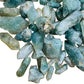Reverse side of Chlorite Quartz raw point, Zimbabwe-sourced, showing raw matrix.