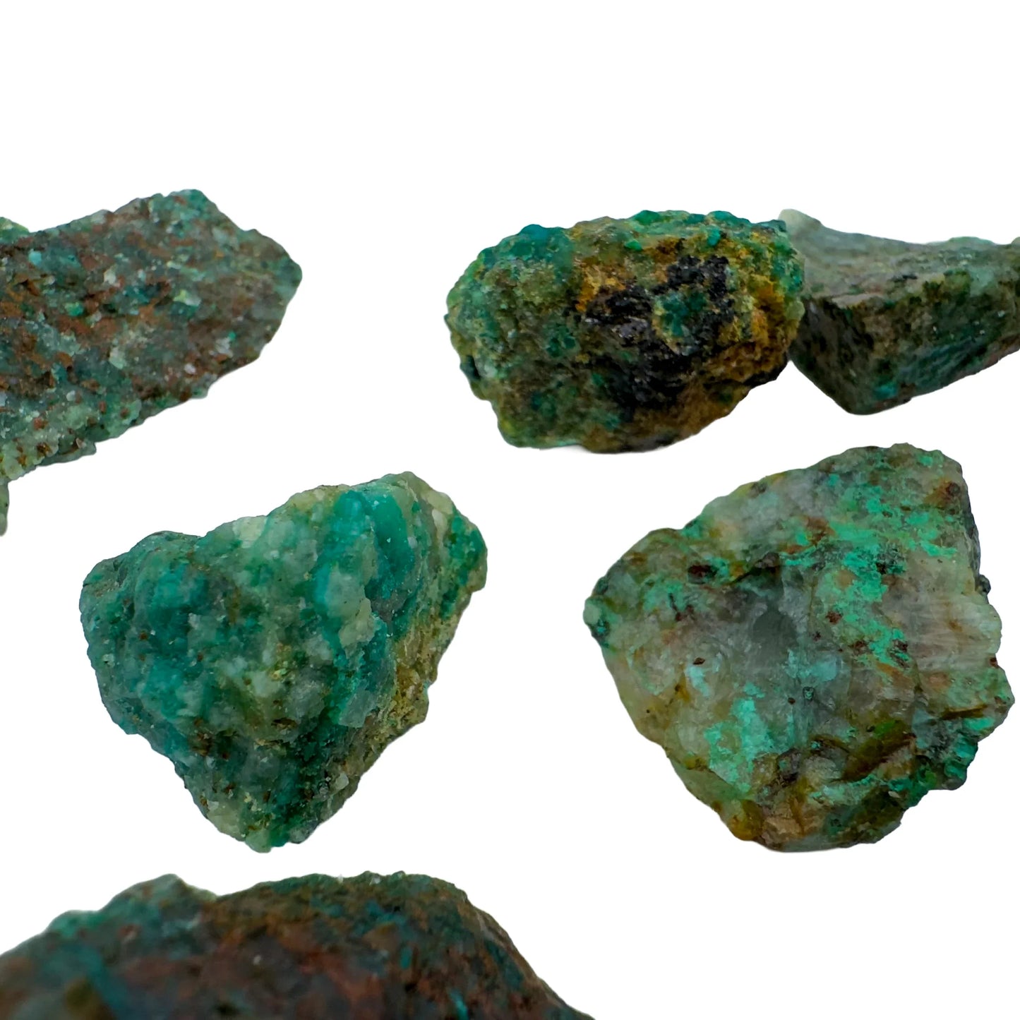 Base detail of Grade A Chrysocolla raw