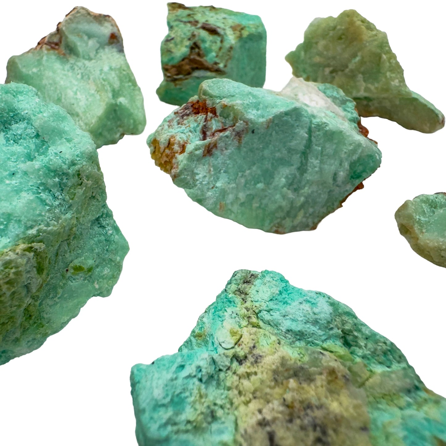 Raw Chrysoprase rough from Minas Gerais Brazil bulk lot