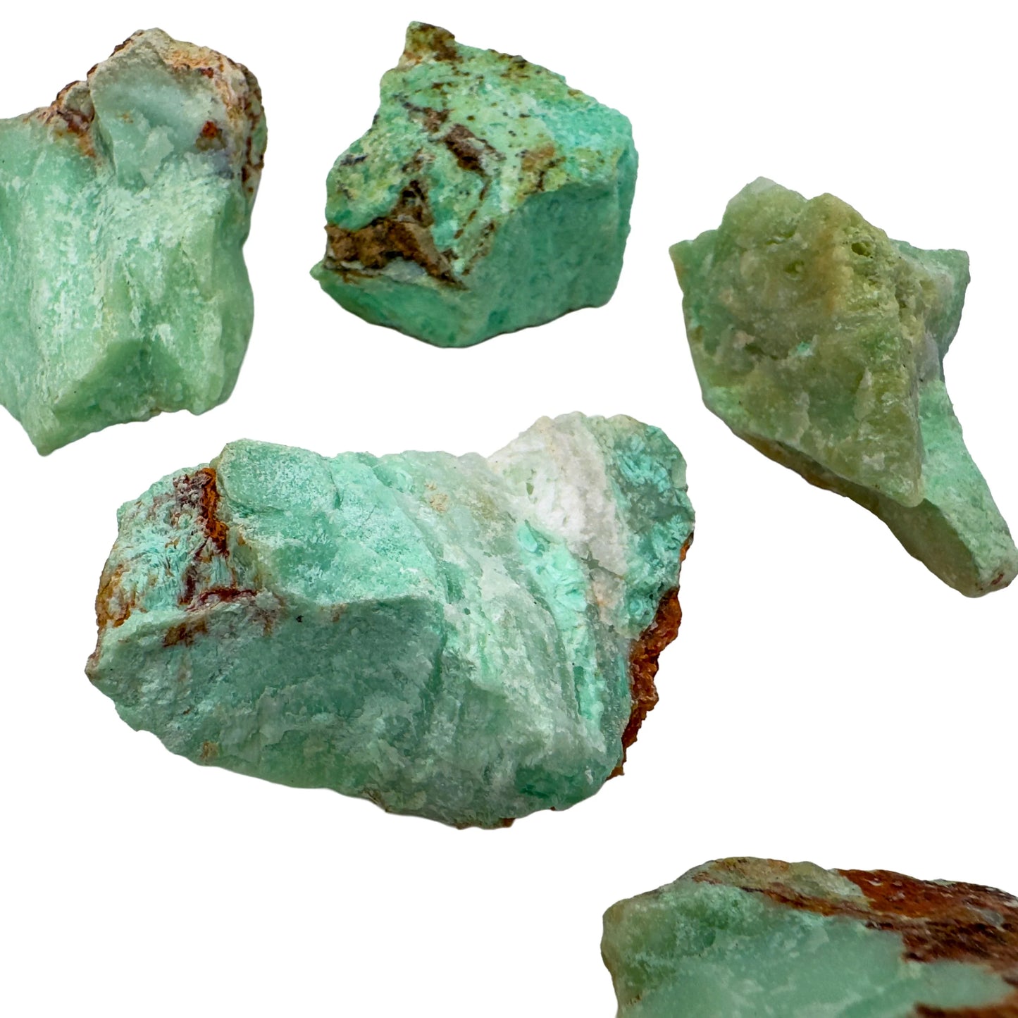 Raw Chrysoprase rough from Minas Gerais Brazil bulk lot