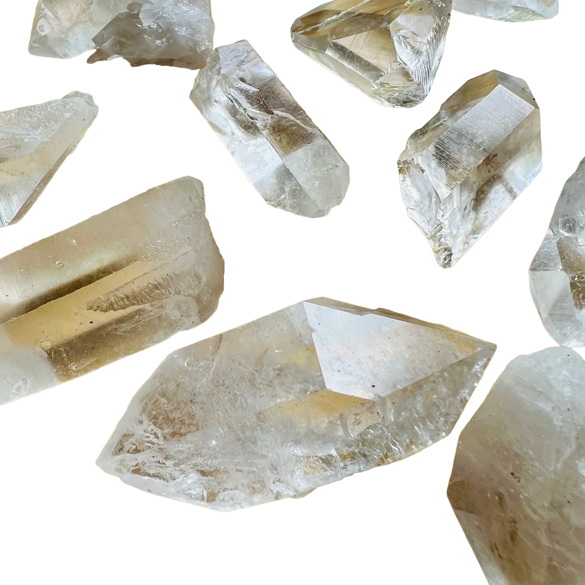 Opposite side of Clear Quartz raw point, showing characteristic finish, United States-sourced.
