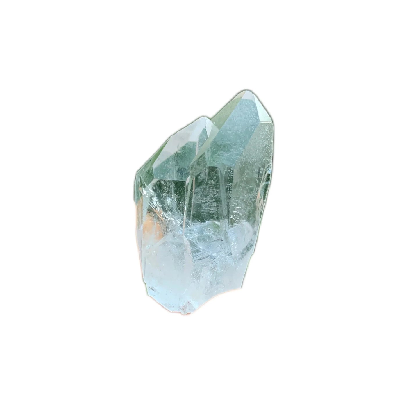 Detail shot of Grade AA Clear Quartz point under natural light